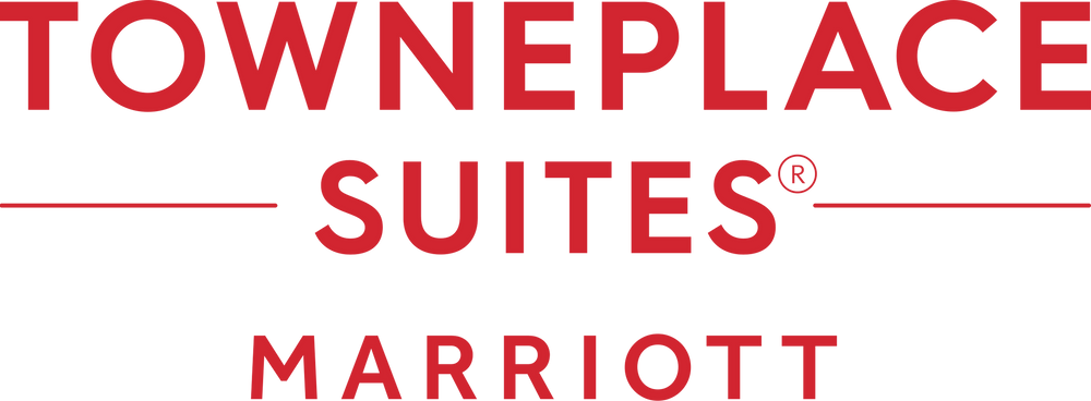 Towneplace Suites Marriott logo with red text on a white background