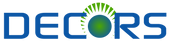 Logo of DECORS with blue and green colors