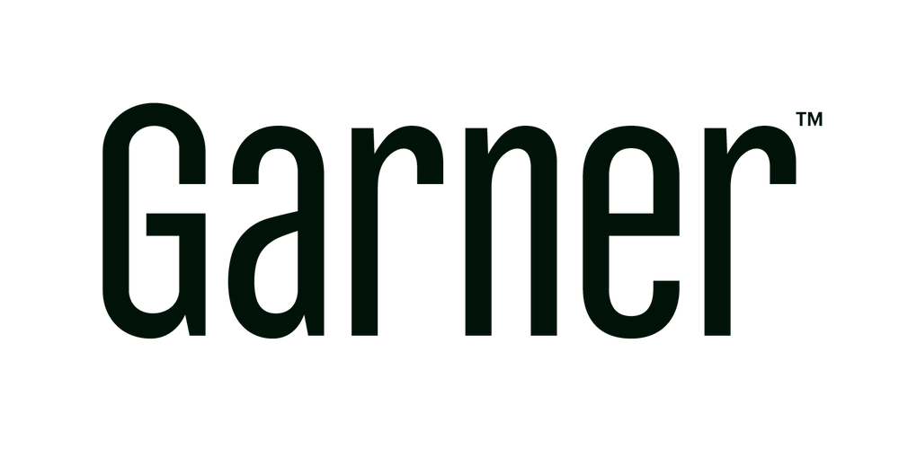 Garner logo in black on a white background