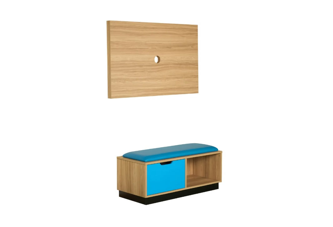 Media TV Panel and Bench