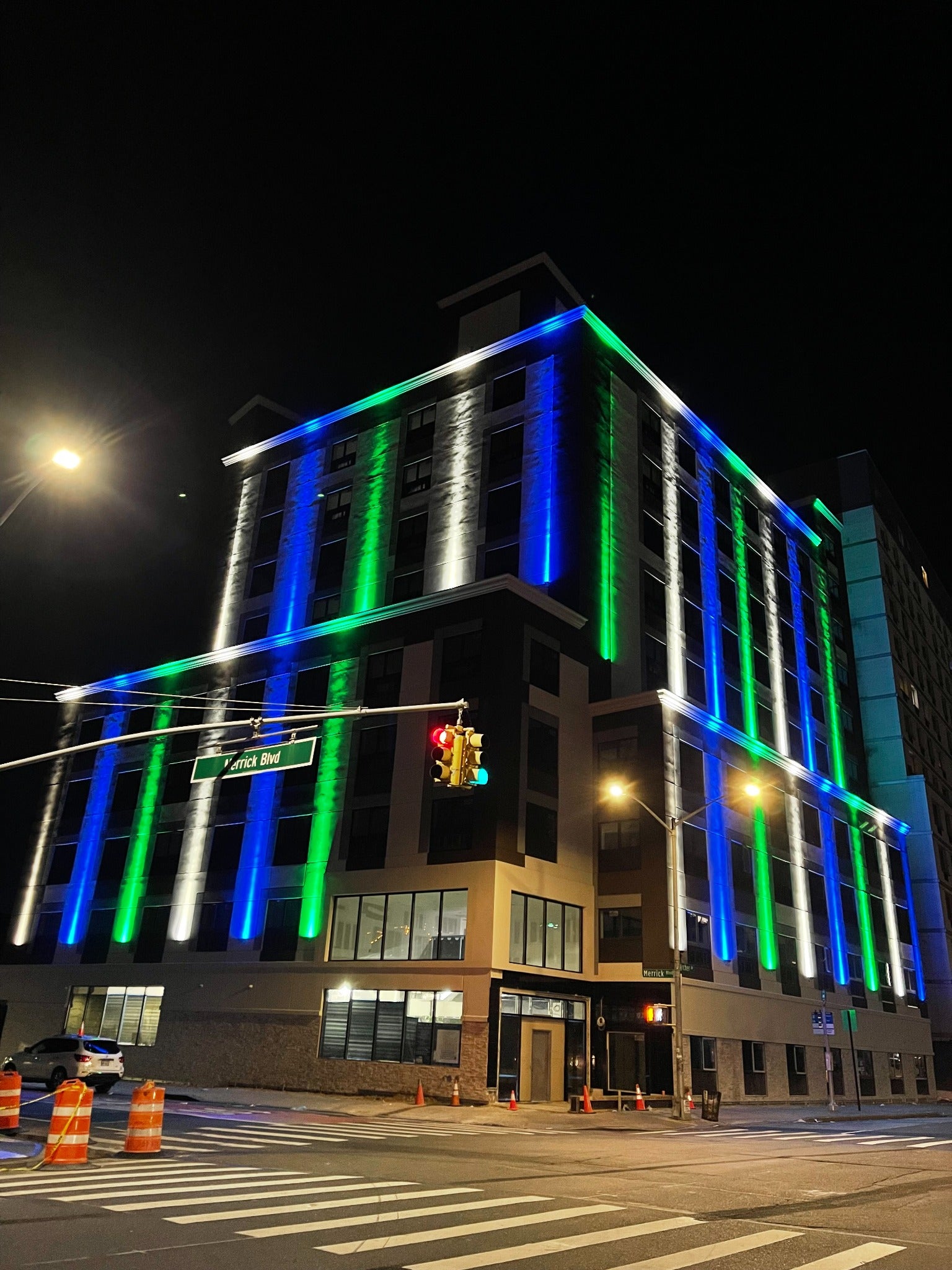 Hotel exterior accent lighting project